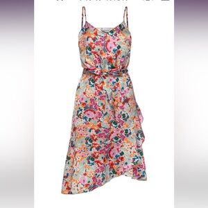 Satin Tie Waist Dress